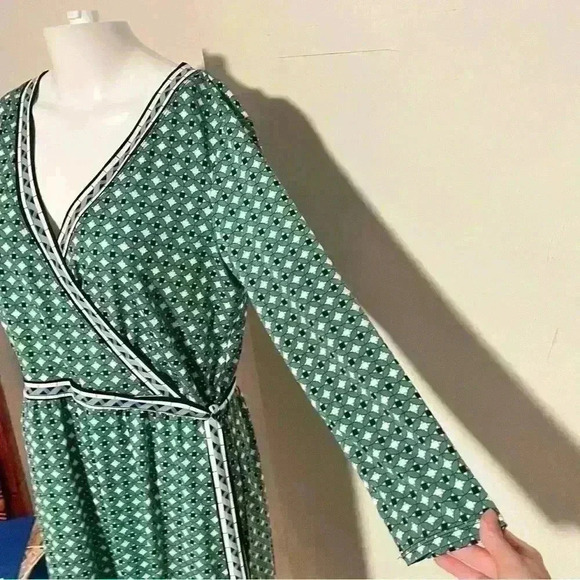 Max Studio Green Blue Geometric Dress - Picture 4 of 11